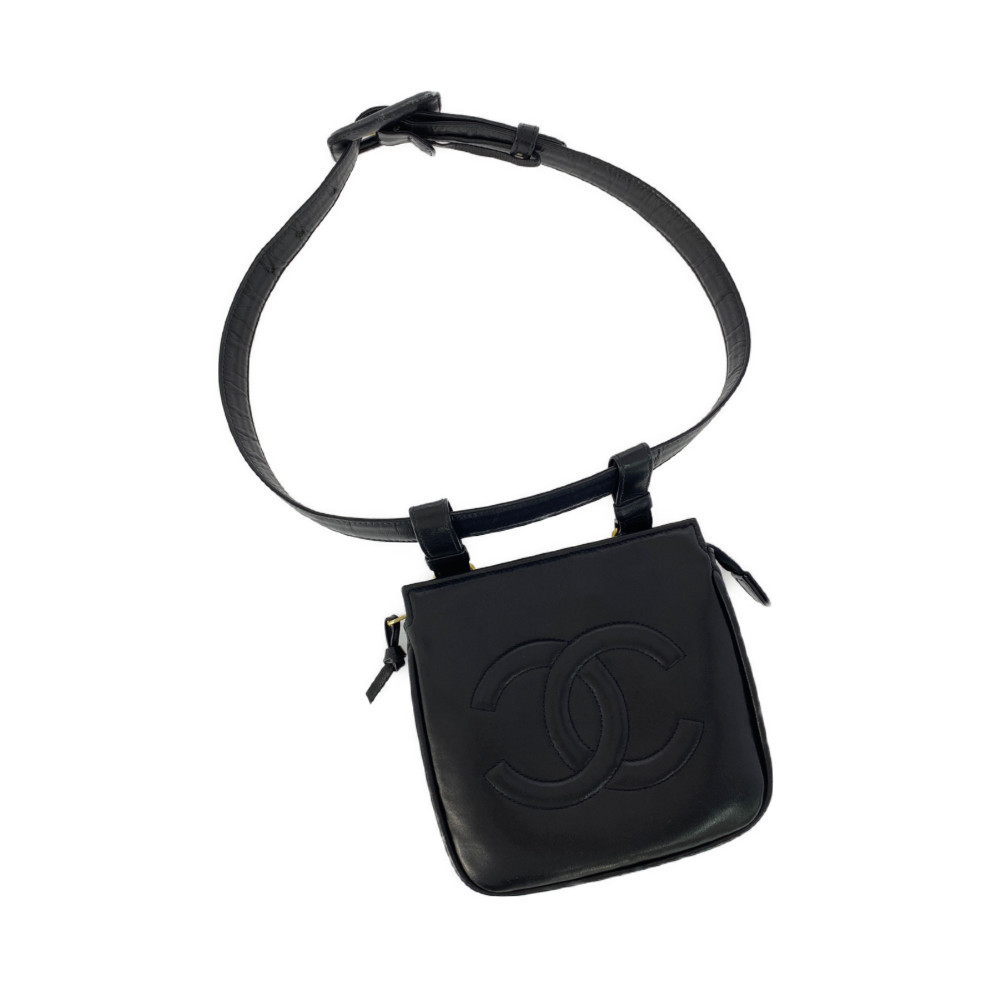 Chanel Waist Pouch Belt Bag Black